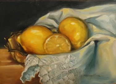 Three Lemons
oil on panel
5” x 7”